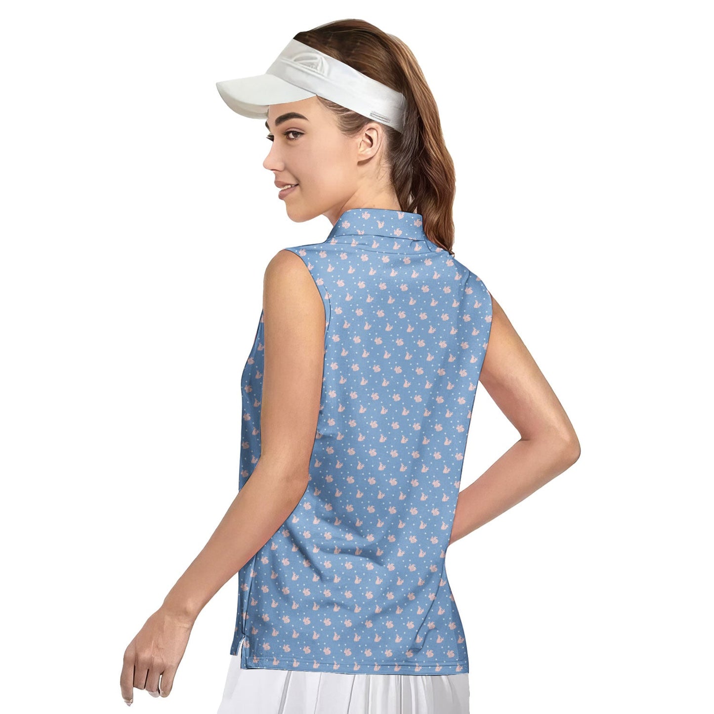 Lovers Rabbits - Ladies Sleeveless Golf Polo Shirt