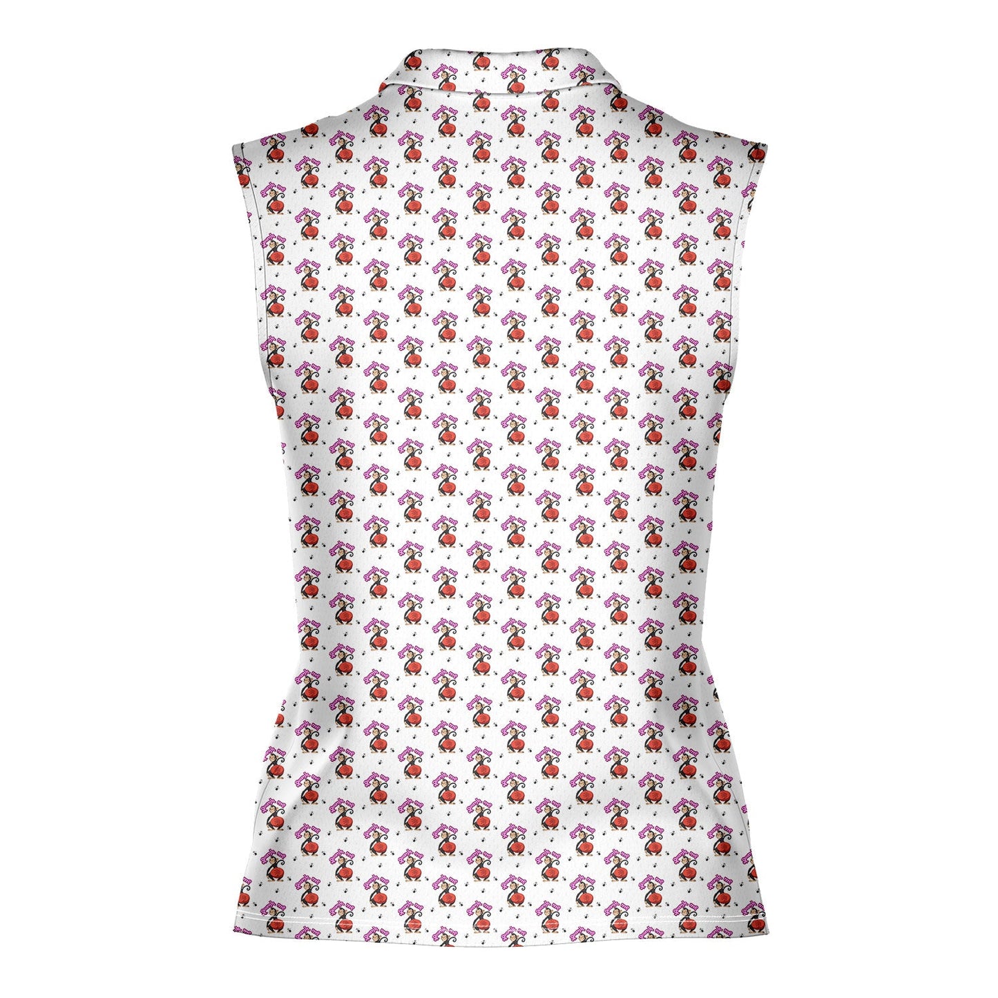 Spank The Monkey - Ladies Sleeveless Golf Polo Shirt