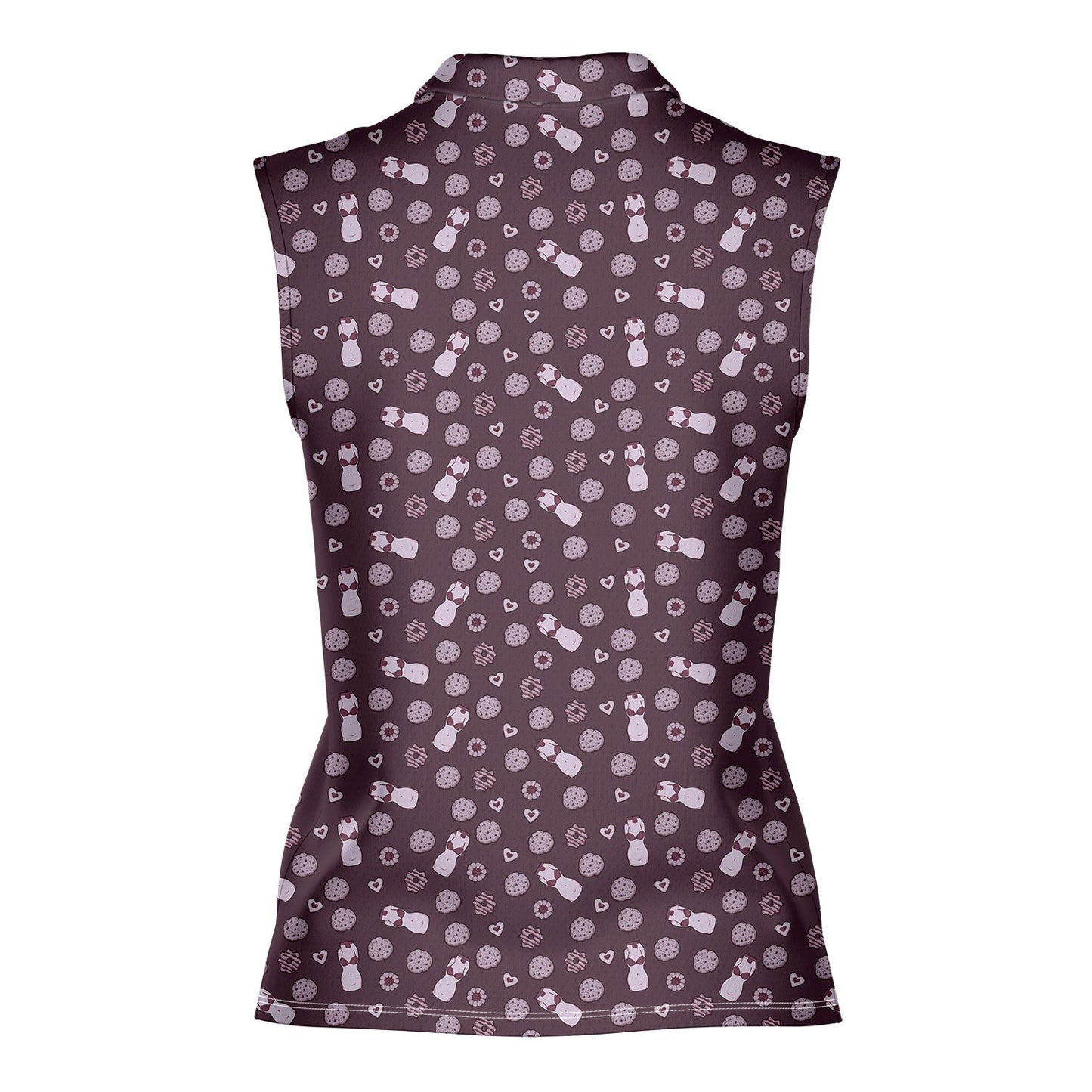 Milk & Cookies - Ladies Sleeveless Golf Polo Shirt
