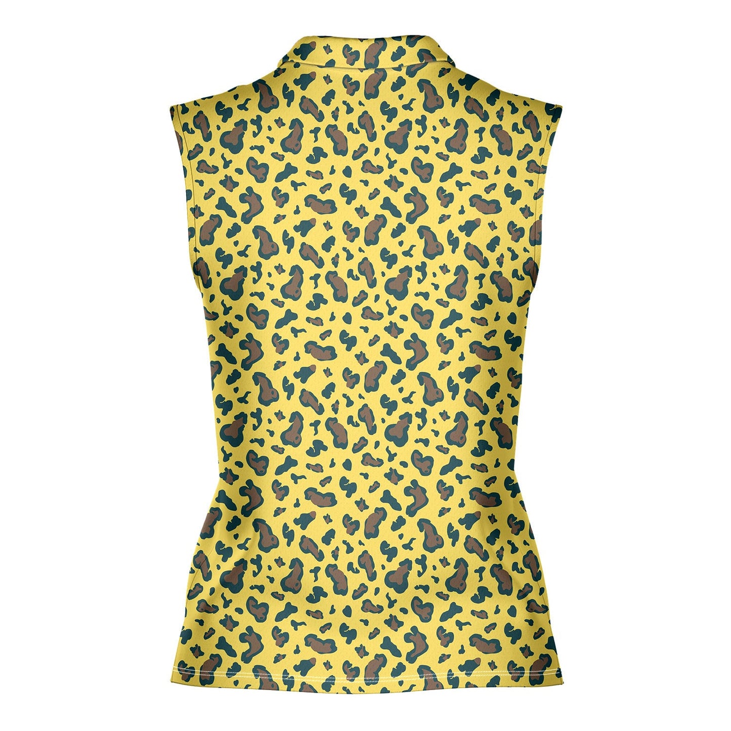 Leopard - Ladies Sleeveless Golf Polo Shirt