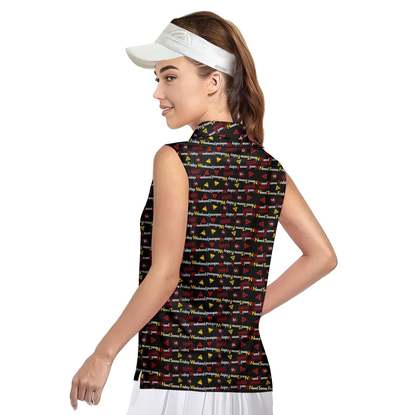 Need Some Friday Weekend - Ladies Sleeveless Golf Polo Shirt