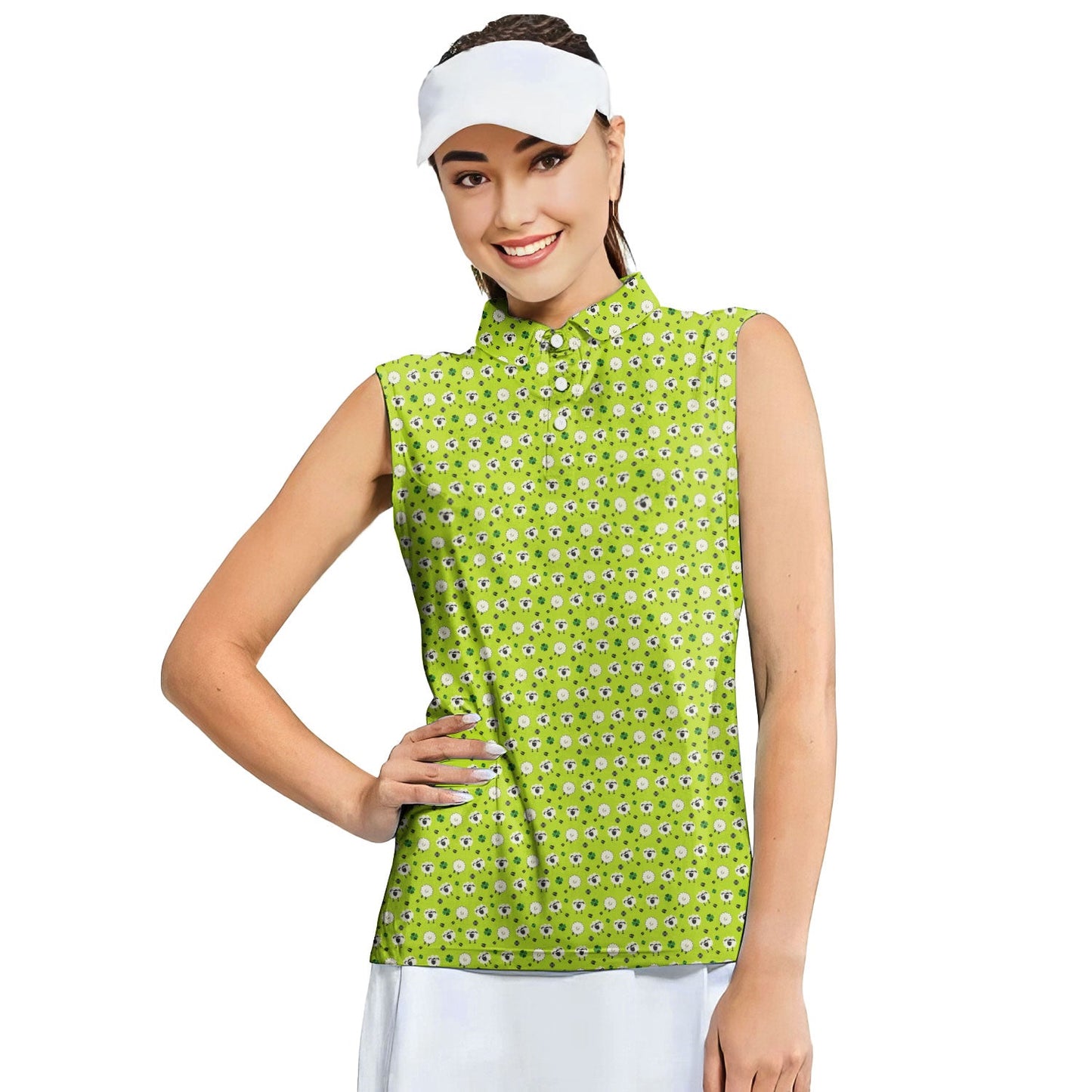 Lamb of God - Ladies Sleeveless Golf Polo Shirt