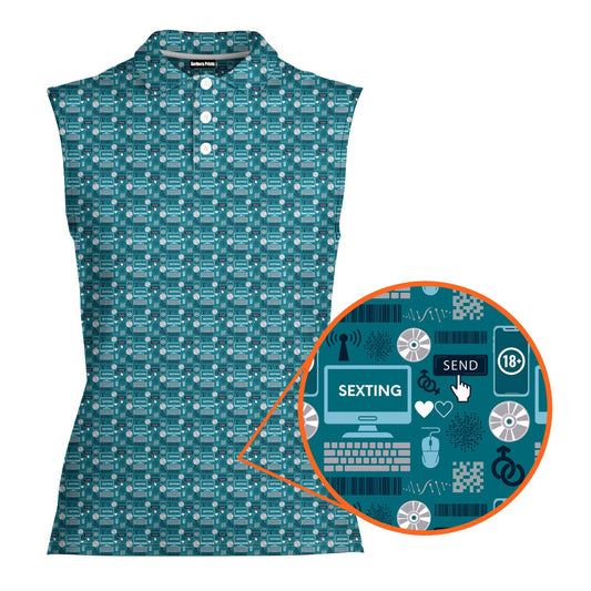 S-e-xting - Ladies Sleeveless Golf Polo Shirt