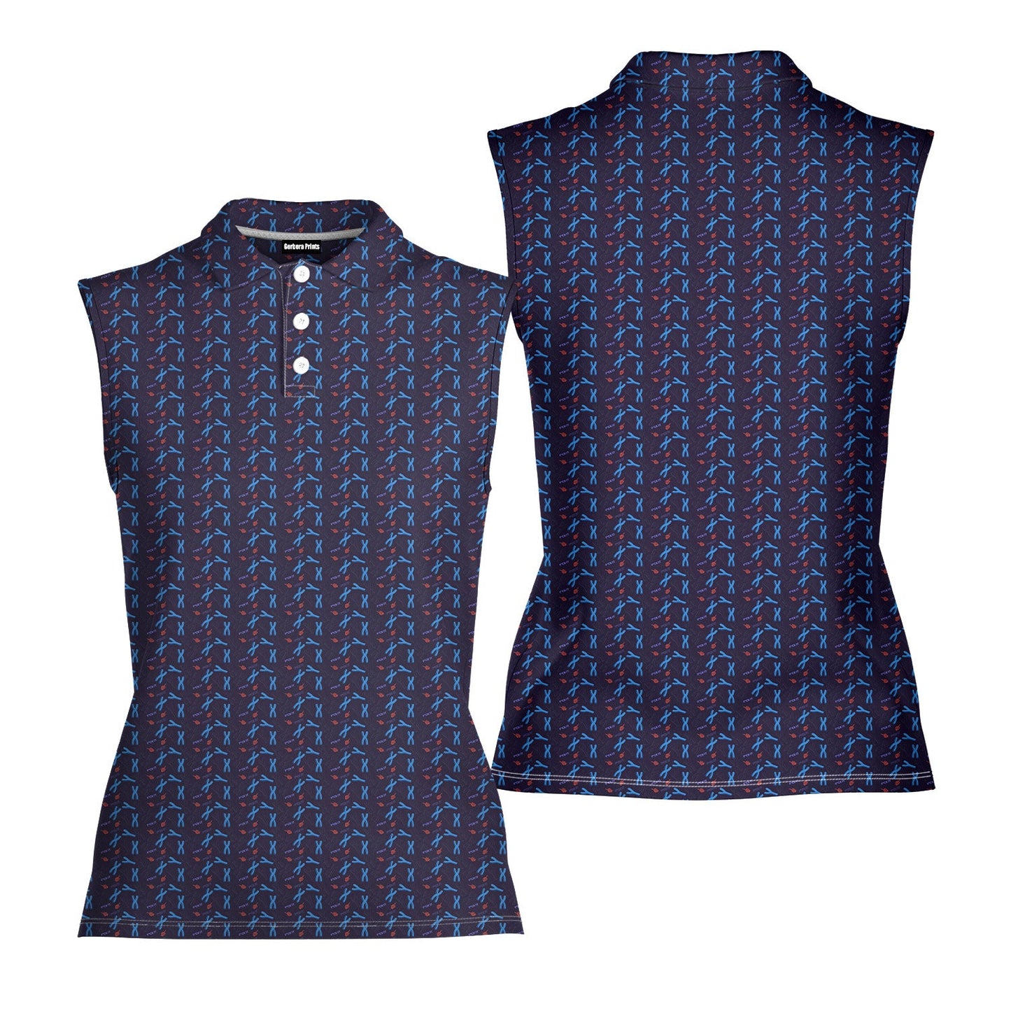 XY Chromosomes - Ladies Sleeveless Golf Polo Shirt