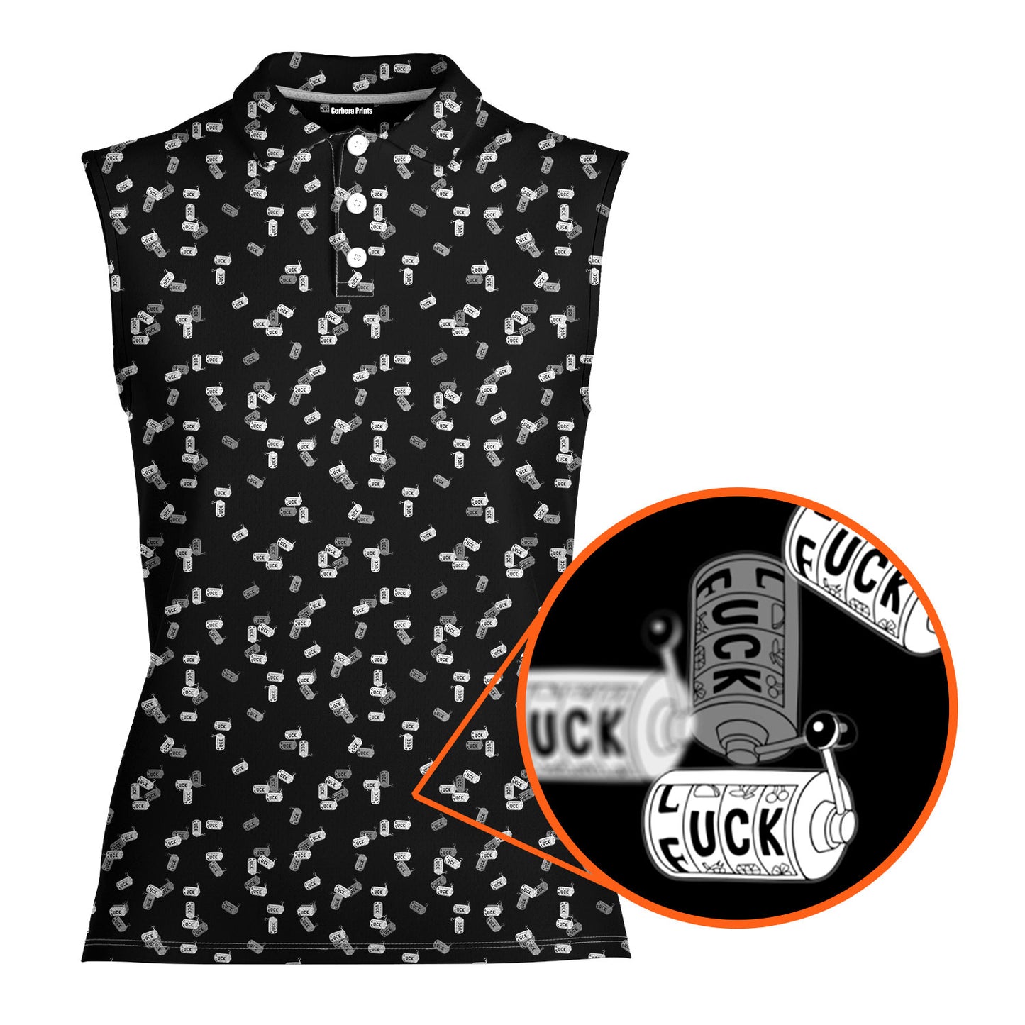 Getting Lucky - Ladies Sleeveless Golf Polo Shirt