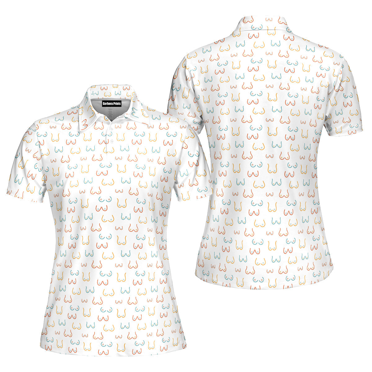 Funny Boobs Funny Polo Shirt For Women
