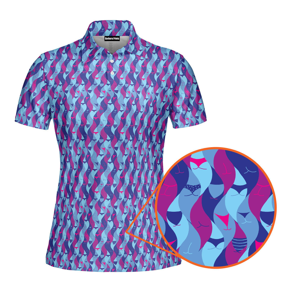 The Whale's Tail Funny Polo Shirt For Women