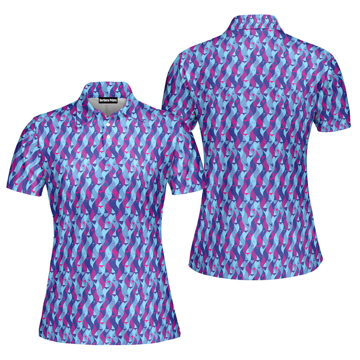 The Whale's Tail Funny Polo Shirt For Women