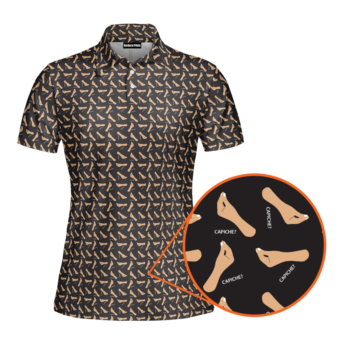 Capiche Italian Hand Funny Polo Shirt For Women