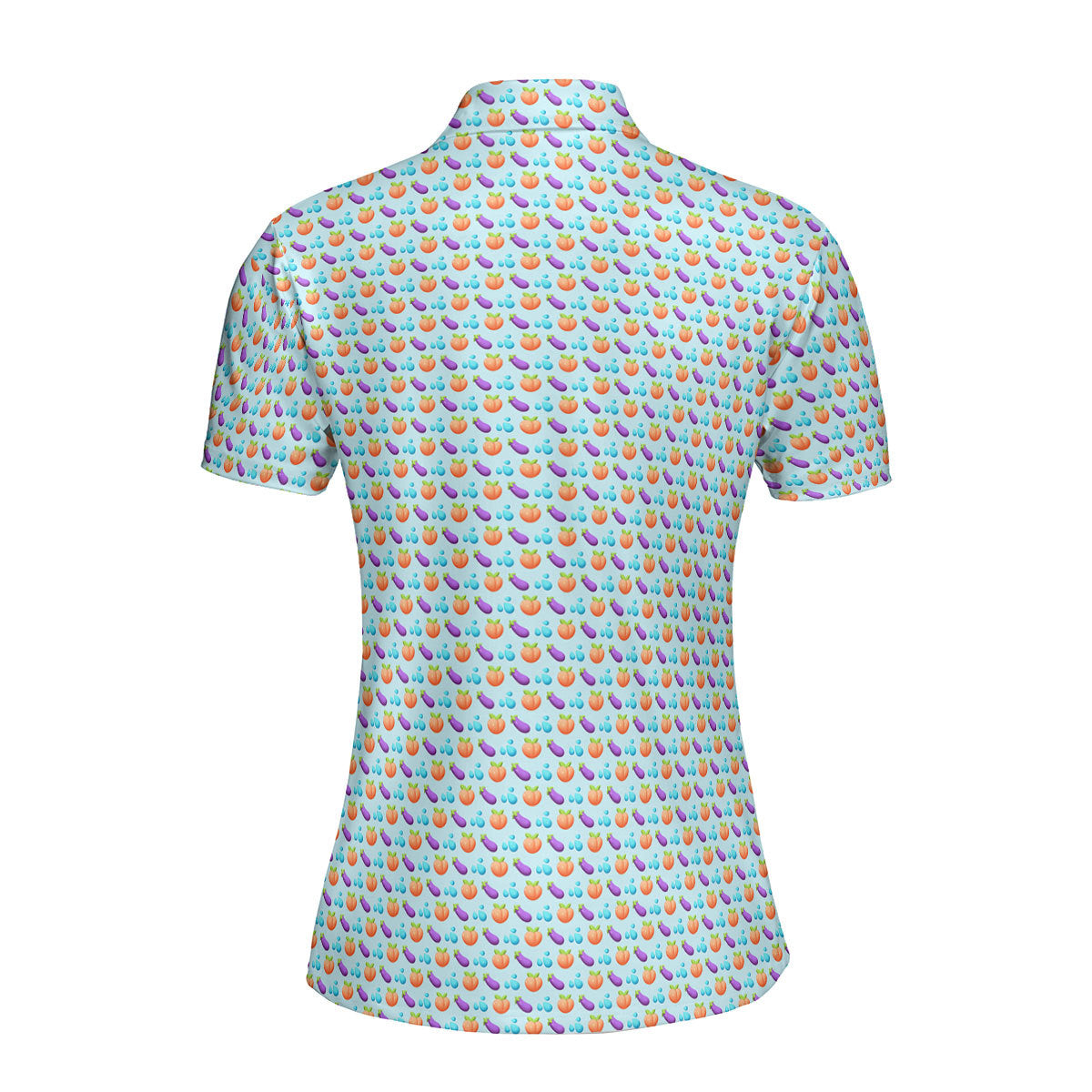 A Taste of Eggplant & Peach Funny Polo Shirt For Women