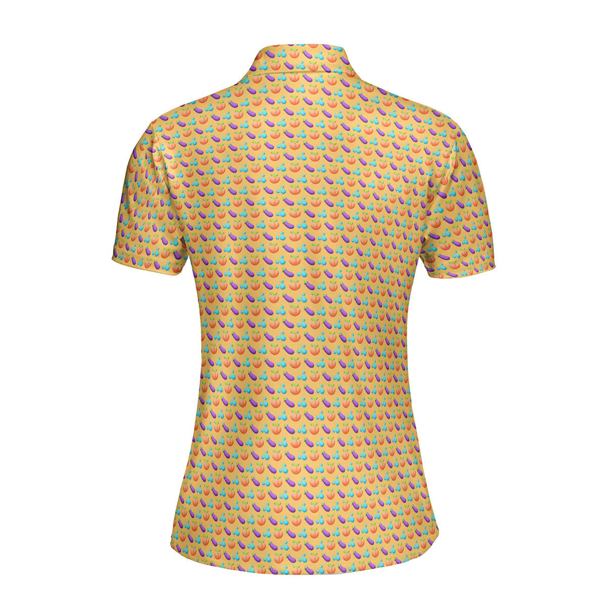 A Taste of Eggplant & Peach Funny Polo Shirt For Women