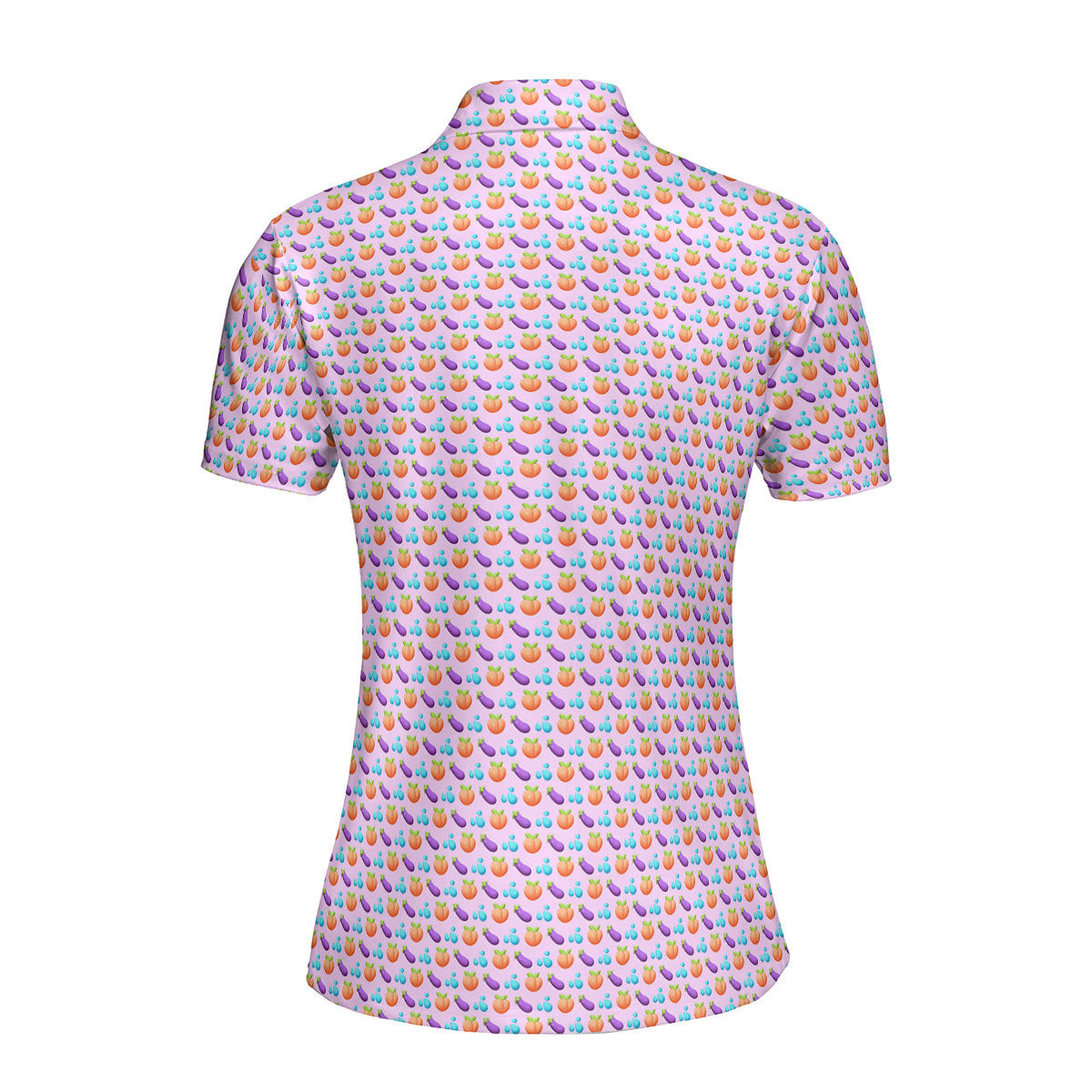 A Taste of Eggplant & Peach Funny Polo Shirt For Women