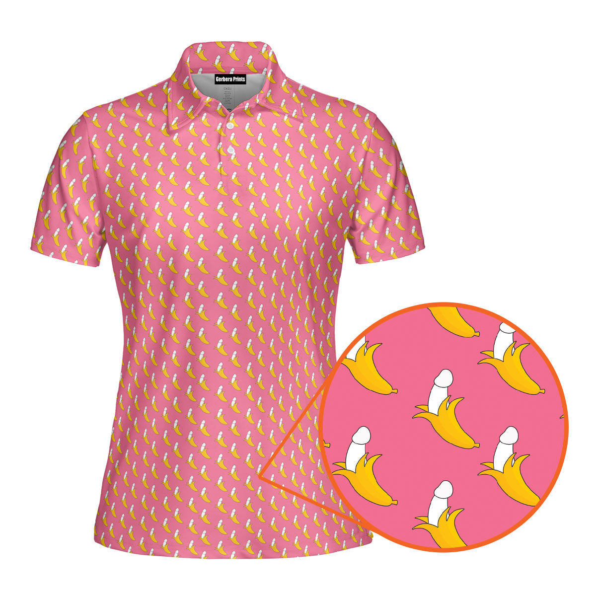 Banana Peel Funny Polo Shirt For Women