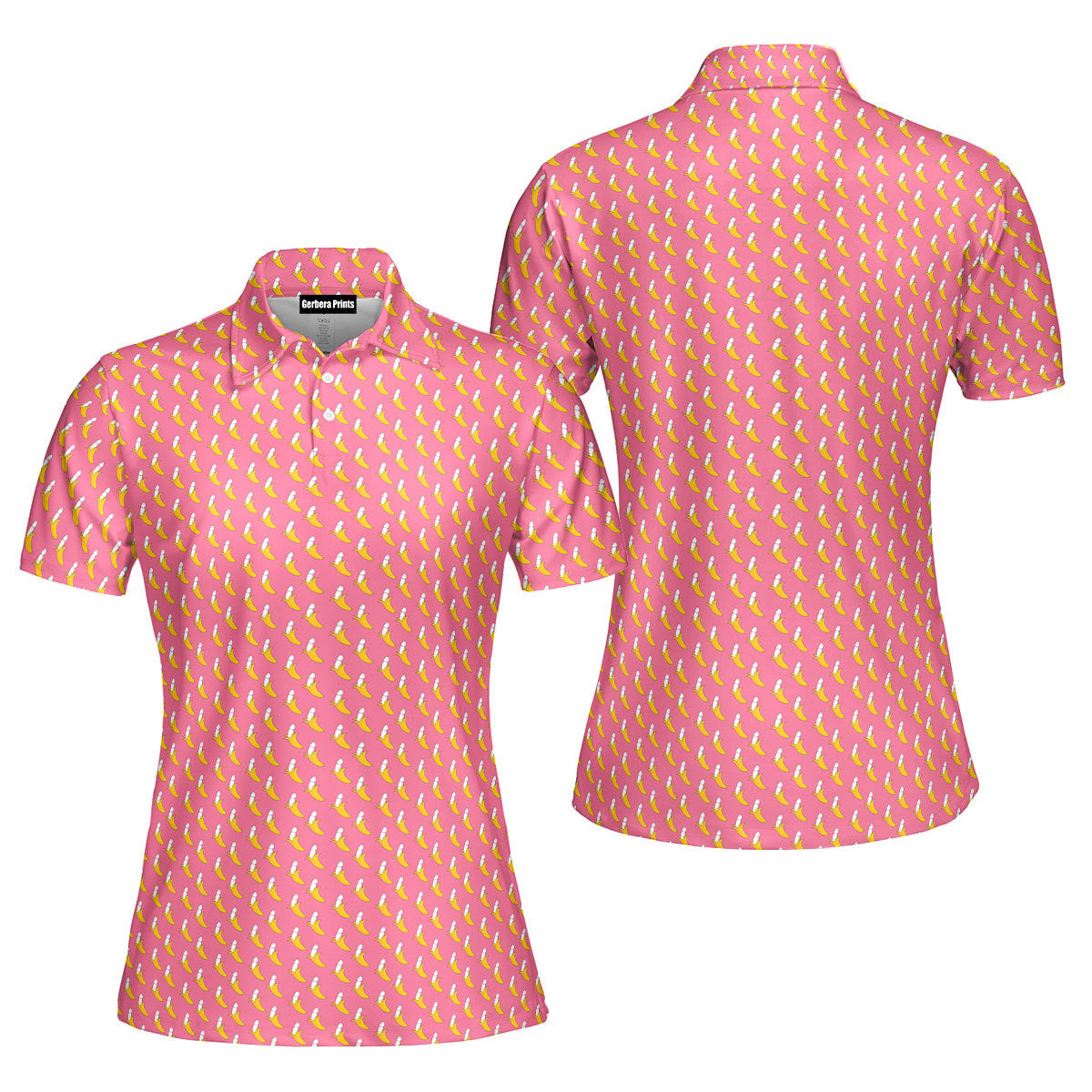 Banana Peel Funny Polo Shirt For Women