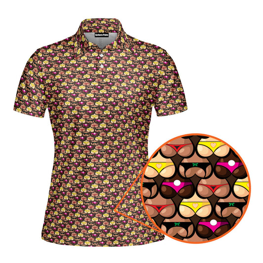 Heart Like Cute Booty Funny Polo Shirt For Women