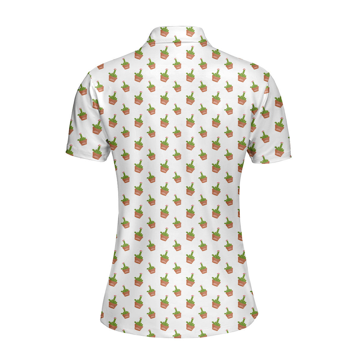 Cactus Merry Christmas Funny Polo Shirt For Women