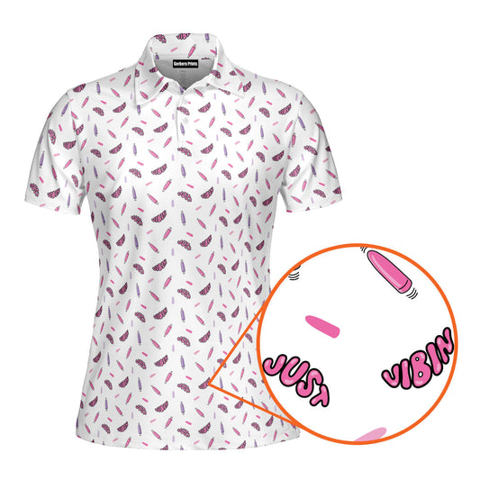 Just Vibin Funny Polo Shirt For Women