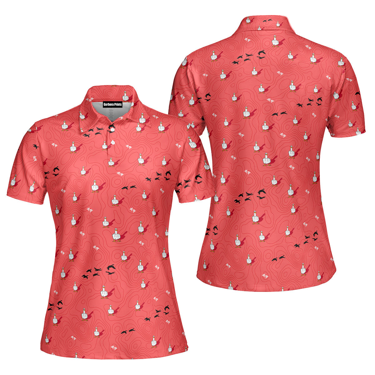 Duck You Funny Polo Shirt For Women