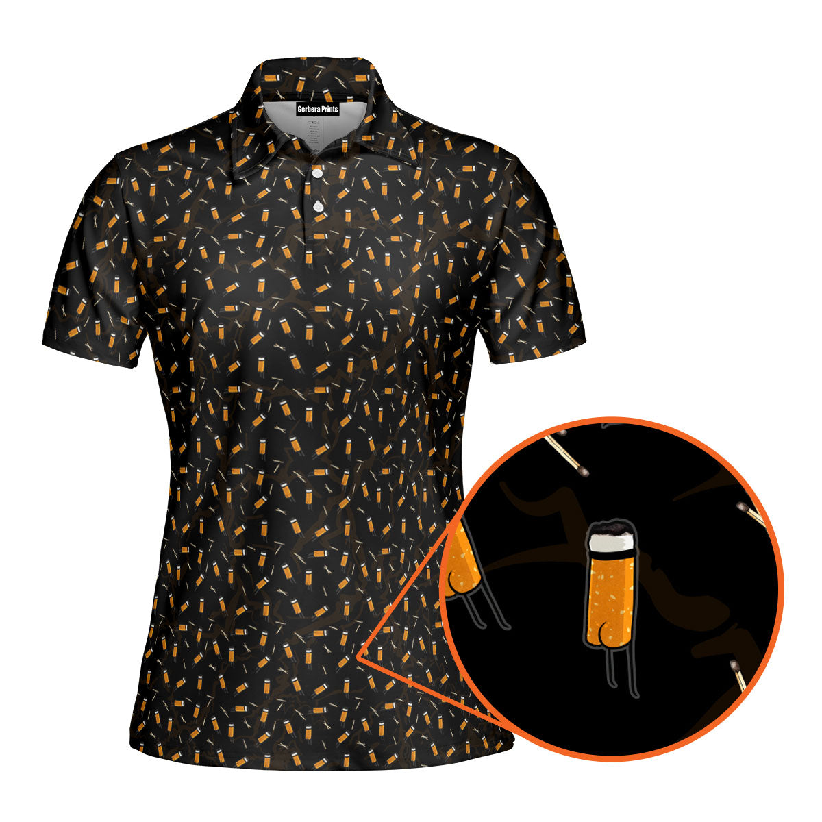 Cigarette Butts Funny Polo Shirt For Women