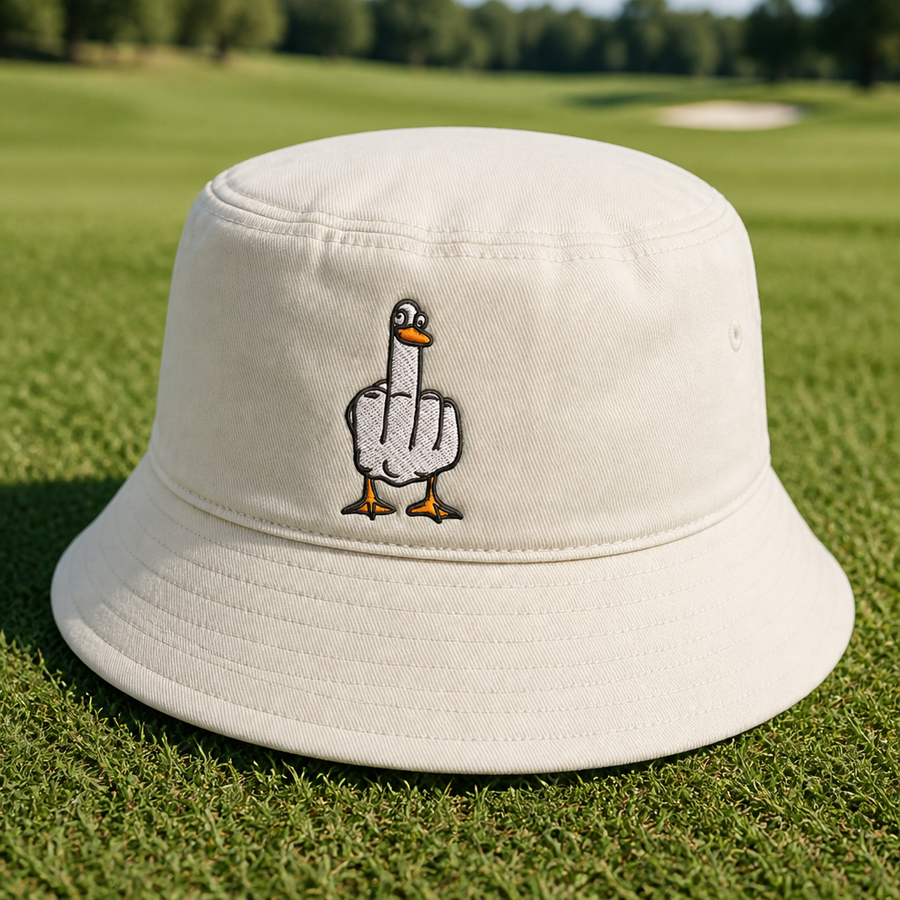 Duck You Embroidered Bucket Hat