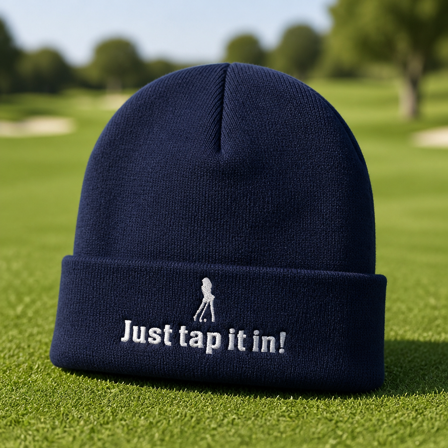 Just Tap It In! Embroidered Beanie