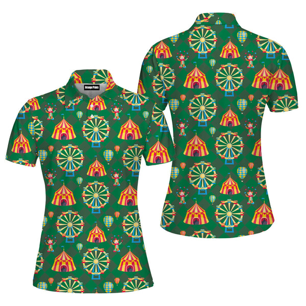 Circus Mysteries With Amazing Tent Polo Shirt For Women