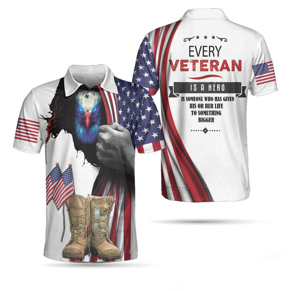 Every Veteran Is A Hero Polo Shirt For Men