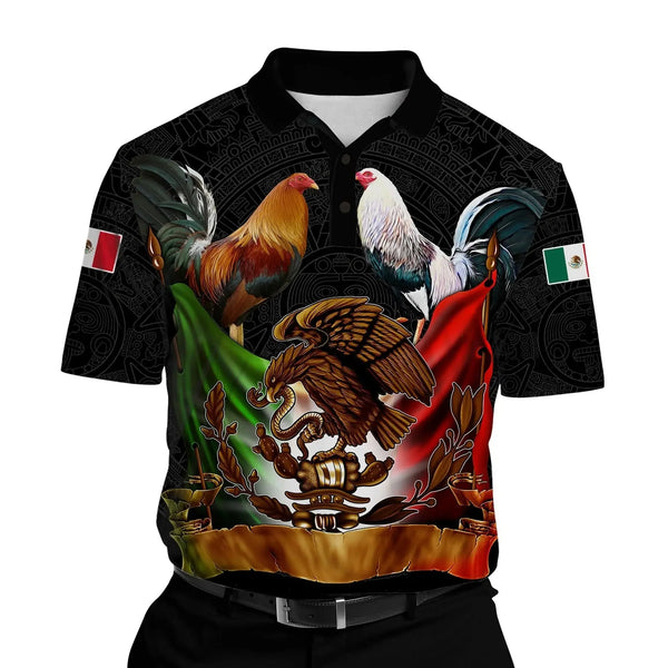 Mexico Rooster Polo Shirt For Men
