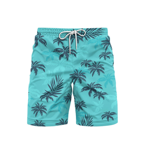 Palm Trees Tropical Beach Blue Aloha Beach Shorts For Men Beach Shorts For Men