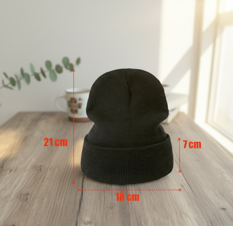 1776 Eagle Feathers Patriotic Embroidered Beanie - Size Guide