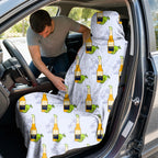 19th Hole Beer O'Clock Somewhere Full-Size Towel & Car Seat Cover - In the Car