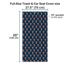 19th Hole Bloody Mary Cocktail Full-Size Towel & Car Seat Cover - Size Chart