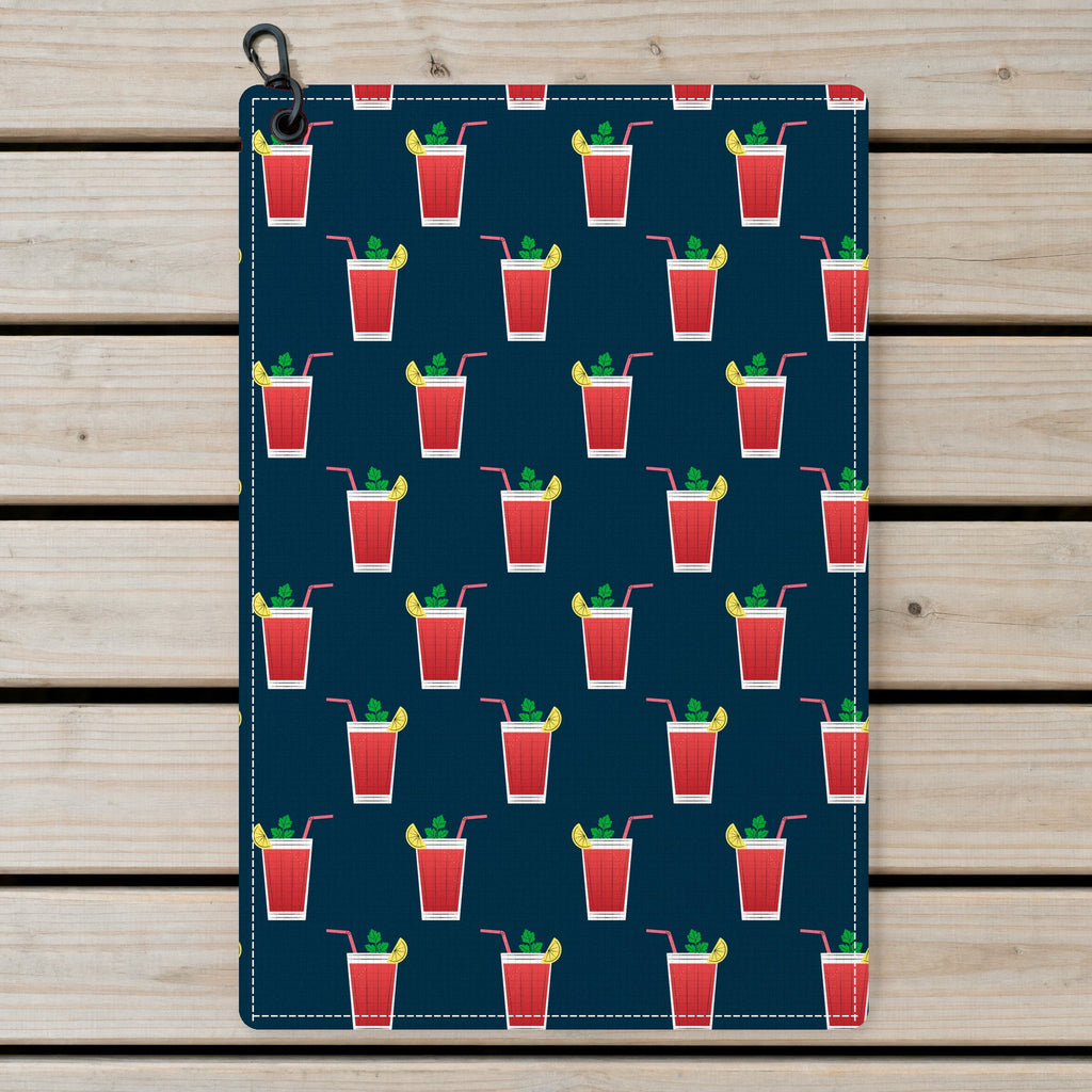 19th Hole Bloody Mary Cocktail Golf Towel - Laid Flat
