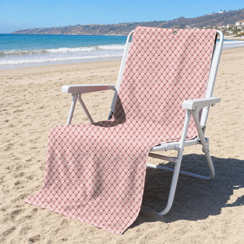 19th Hole Donut Give A Putt Players Gear Full-Size Towel & Car Seat Cover - On a Beach Chair