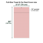 19th Hole Donut Give A Putt Players Gear Full-Size Towel & Car Seat Cover - Size Chart