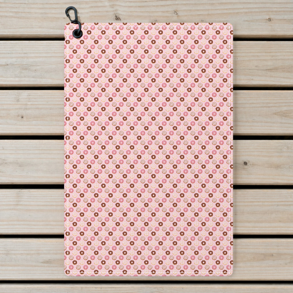 19th Hole Donut Give A Putt Players Gear Golf Towel - Laid Flat