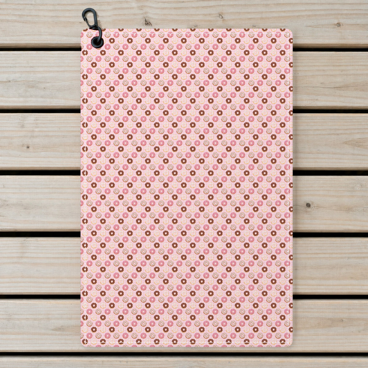 19th Hole Donut Give A Putt Players Gear Golf Towel - Laid Flat