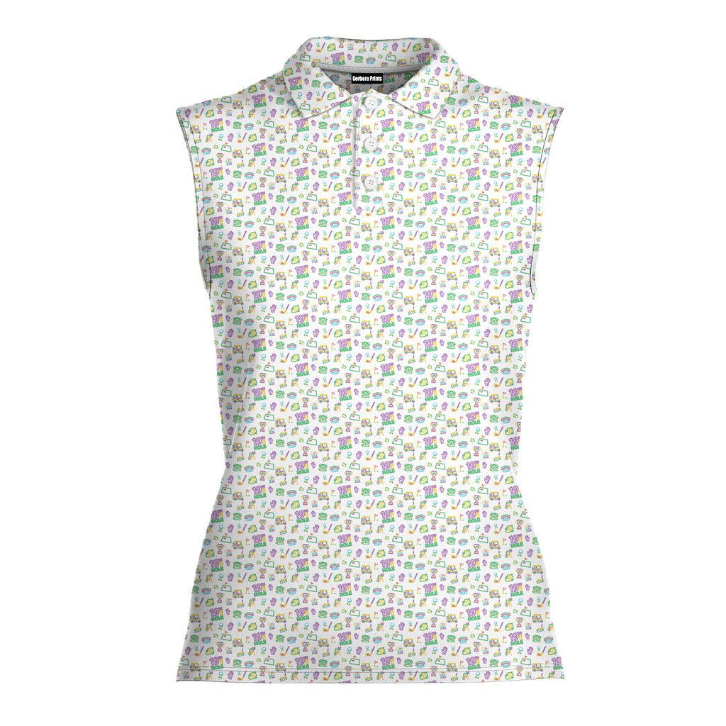 19th Hole Glow Women Sleeveless Polo Shirt - 2