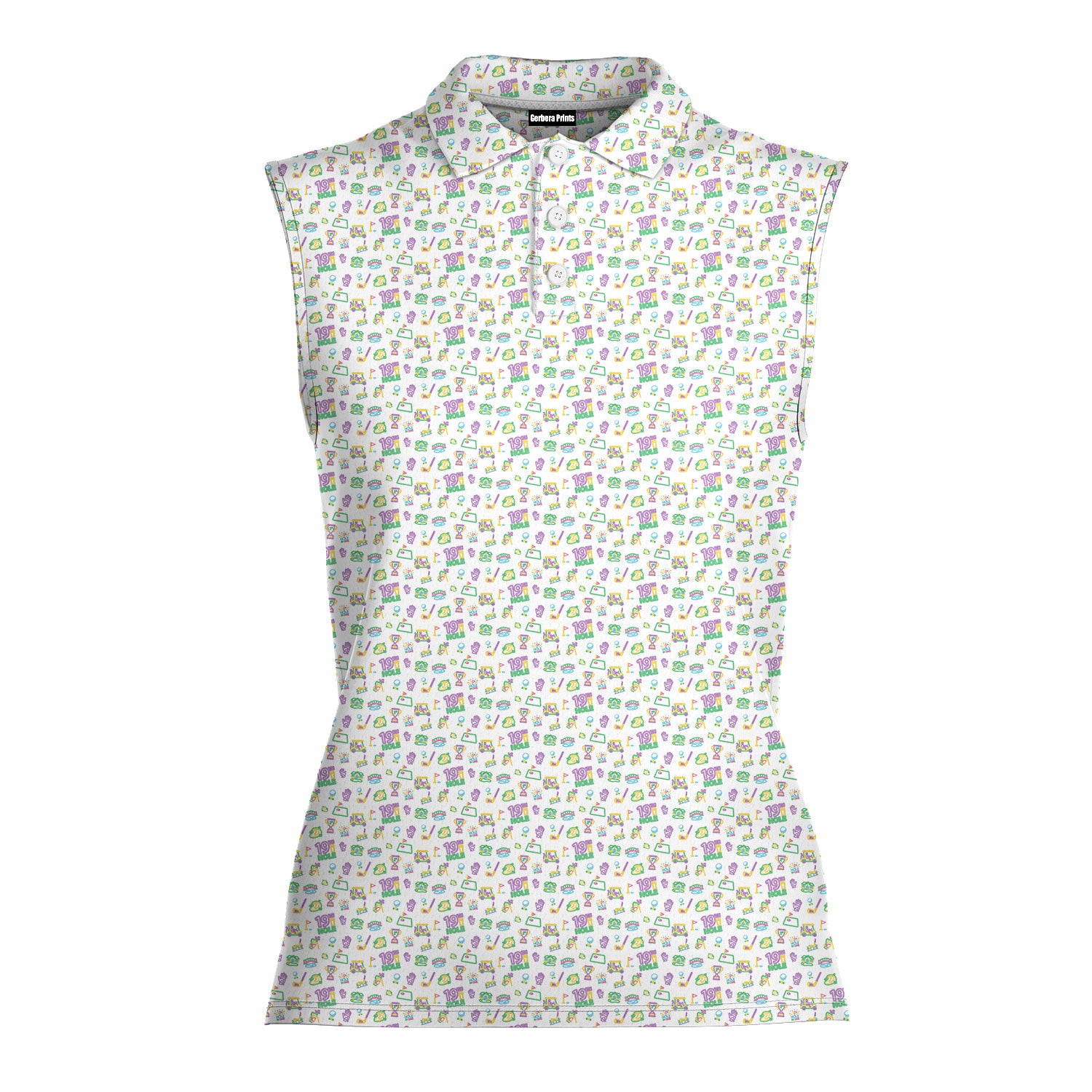 19th Hole Glow Women Sleeveless Polo Shirt - 2