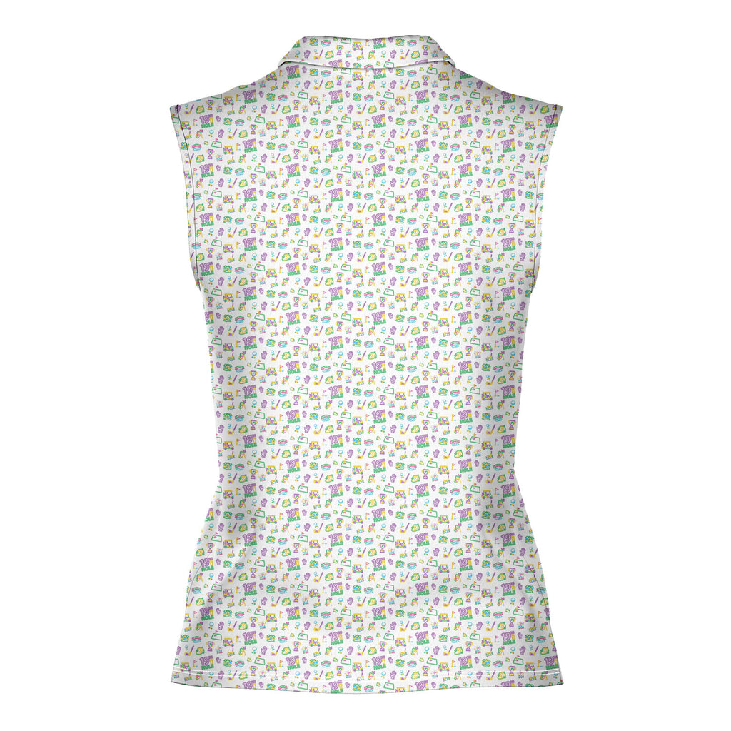 19th Hole Glow Women Sleeveless Polo Shirt - 3