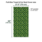 19th Hole Margarita Cocktail Slice Lime Full-Size Towel & Car Seat Cover - Size Chart