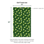 19th Hole Margarita Cocktail Slice Lime Golf Towel - Size Chart