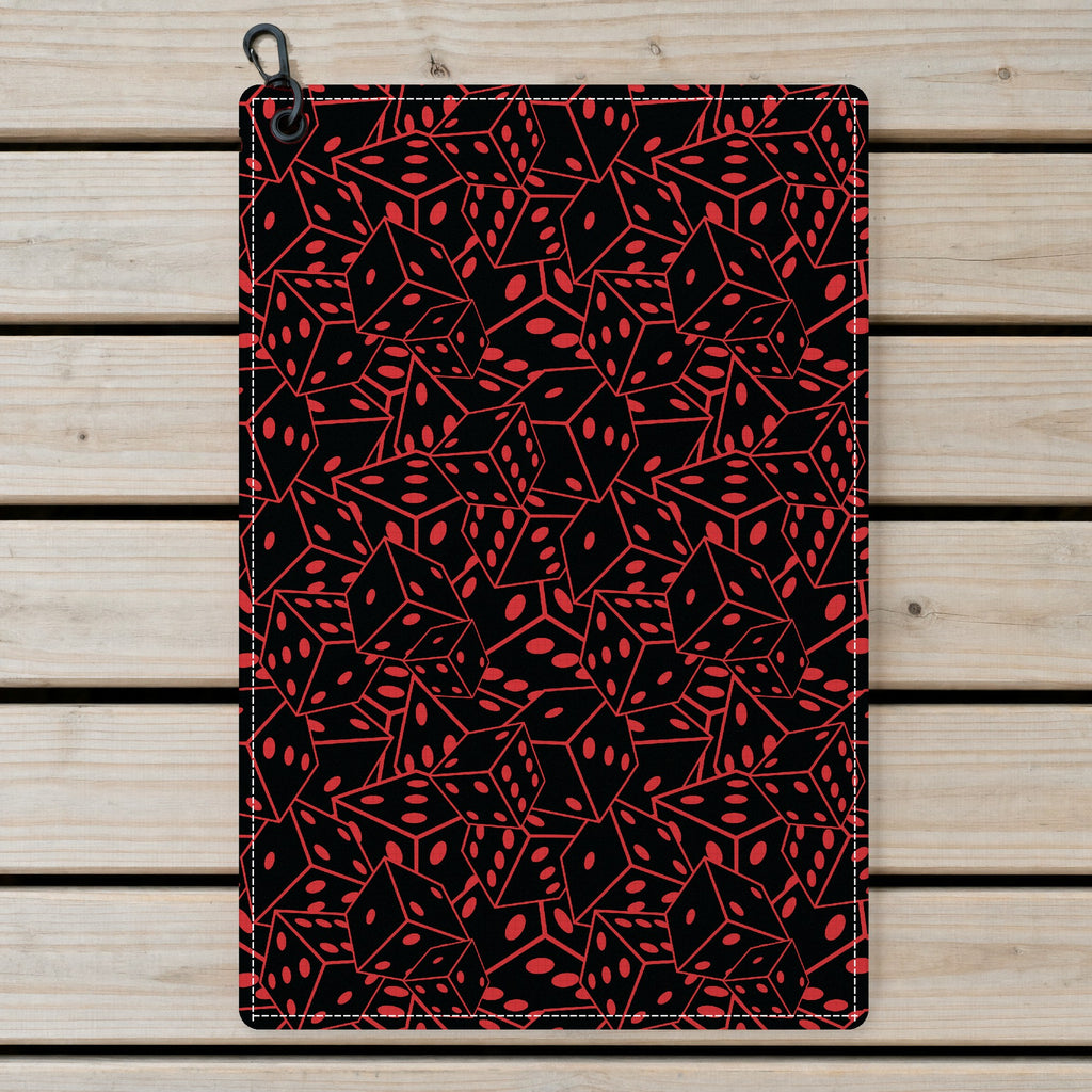 19th Hole Roll The Dice Vegas Themed Golf Towel - Laid Flat