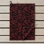 19th Hole Roll The Dice Vegas Themed Golf Towel - Laid Flat
