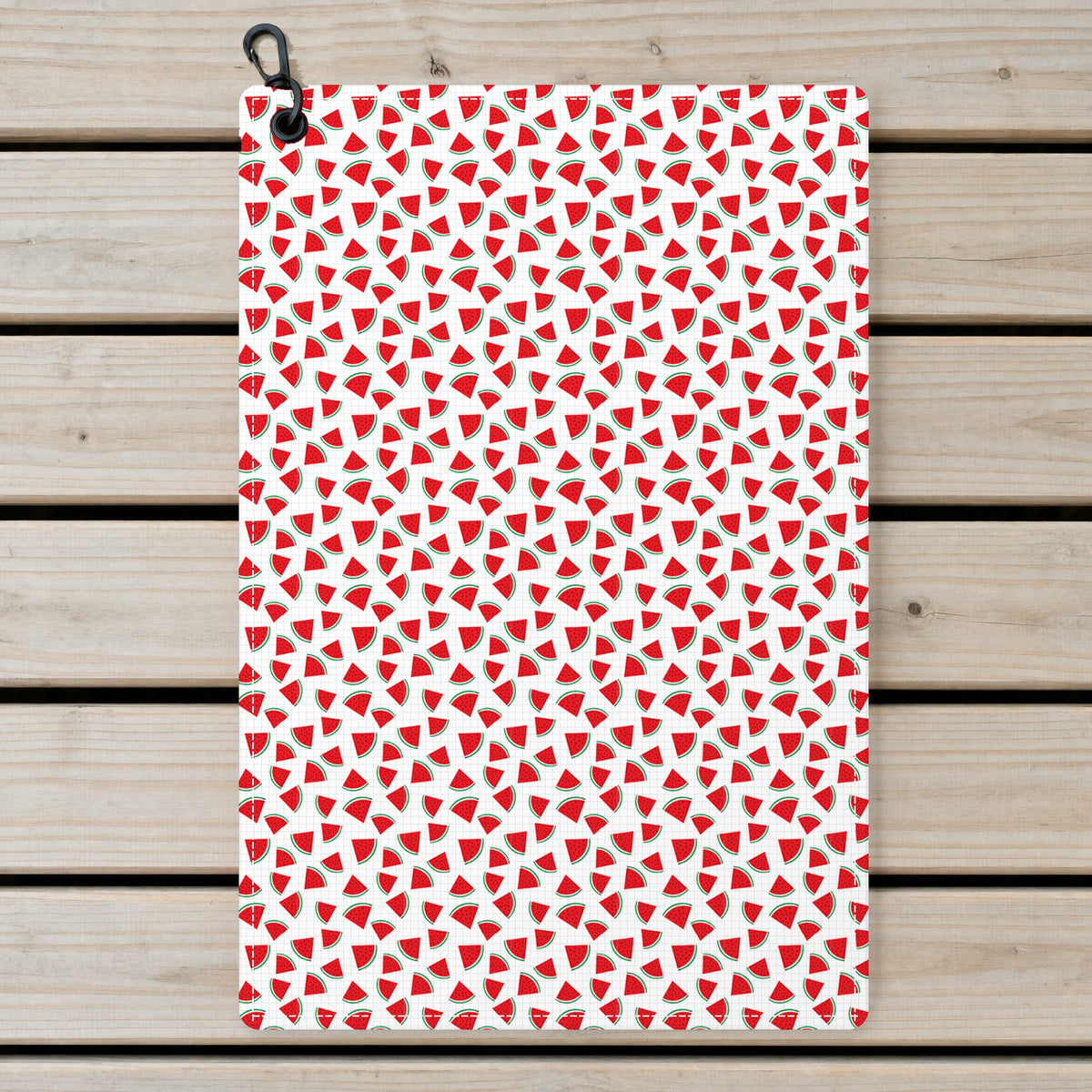 19th Hole The Watermelon Season Golf Towel - Laid Flat