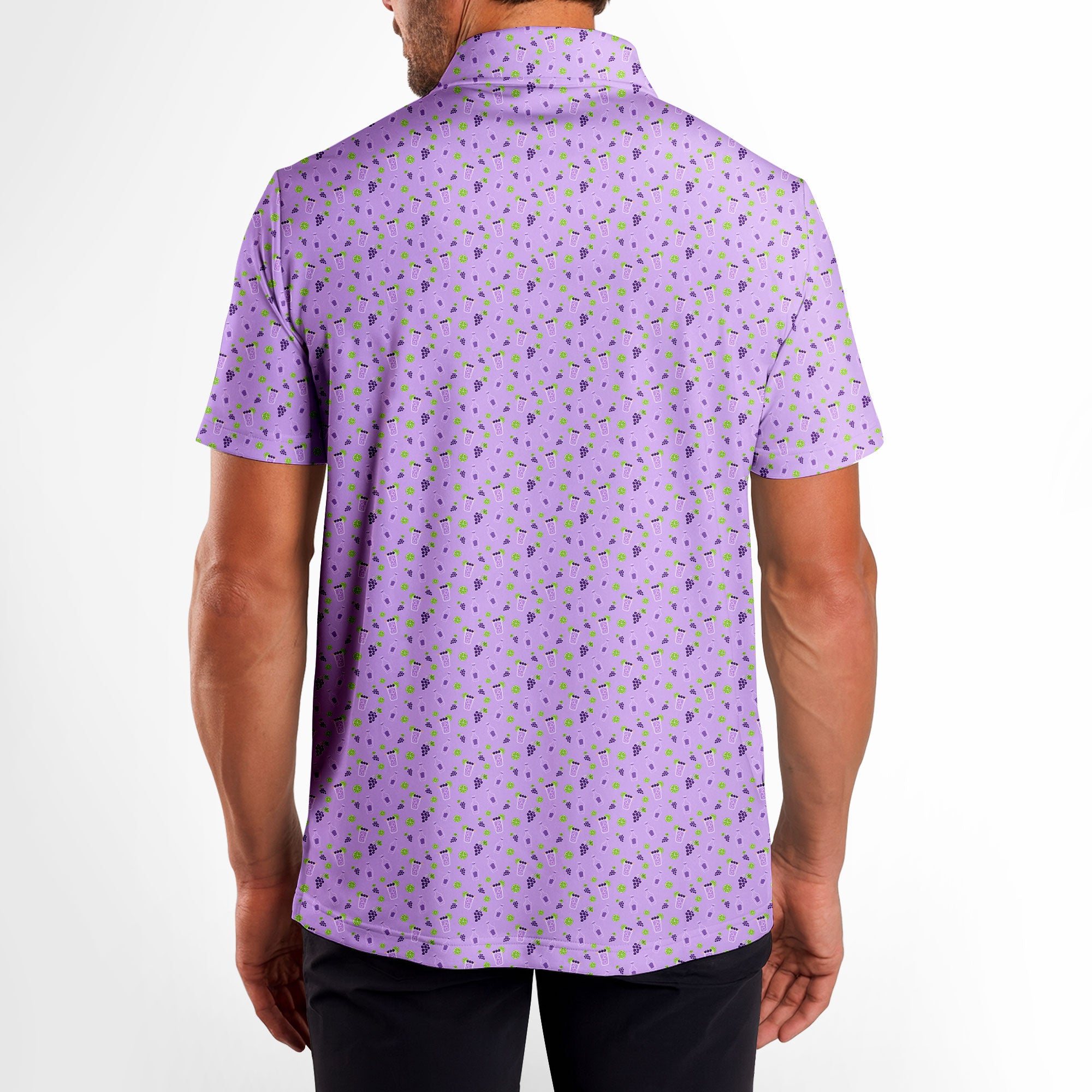 19th Hole Transfusion Polo Shirt For Men - Model Back