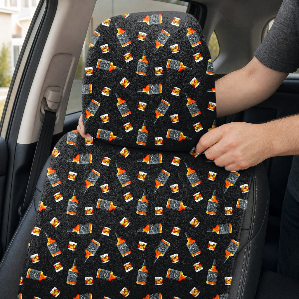 19th Hole Whiskey 1866 Golf Full-Size Towel & Car Seat Cover - Headrest Pocket