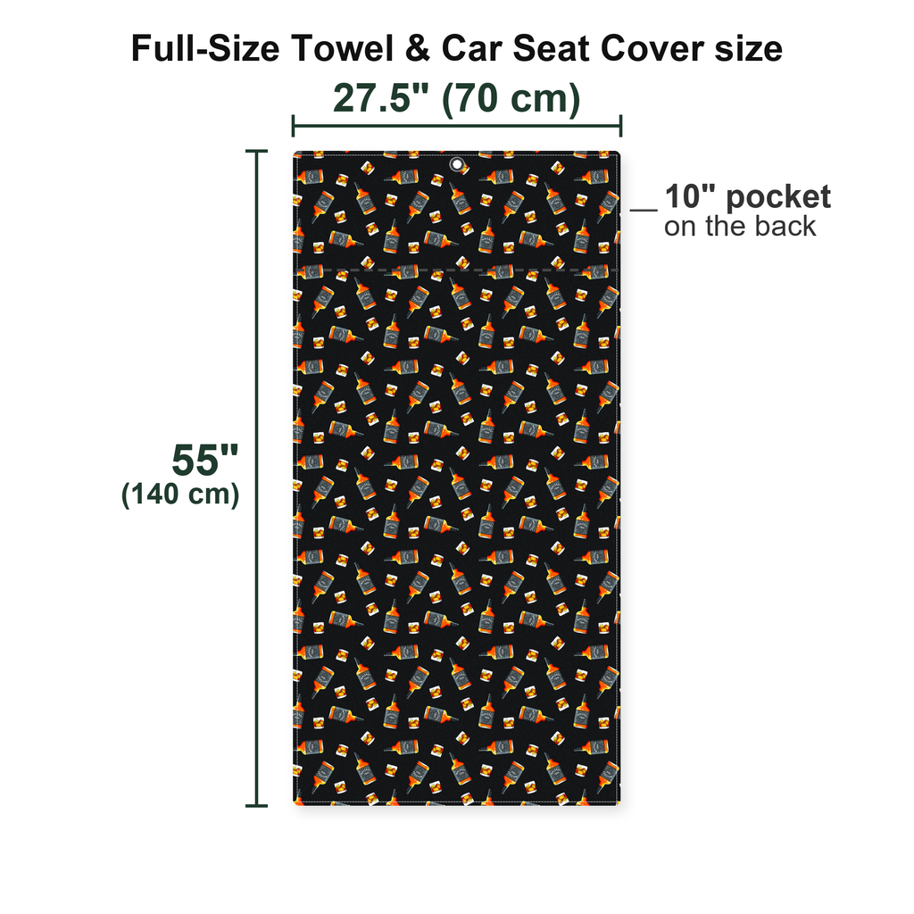 19th Hole Whiskey 1866 Golf Full-Size Towel & Car Seat Cover - Size Chart
