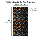 19th Hole Whiskey 1866 Golf Full-Size Towel & Car Seat Cover - Size Chart