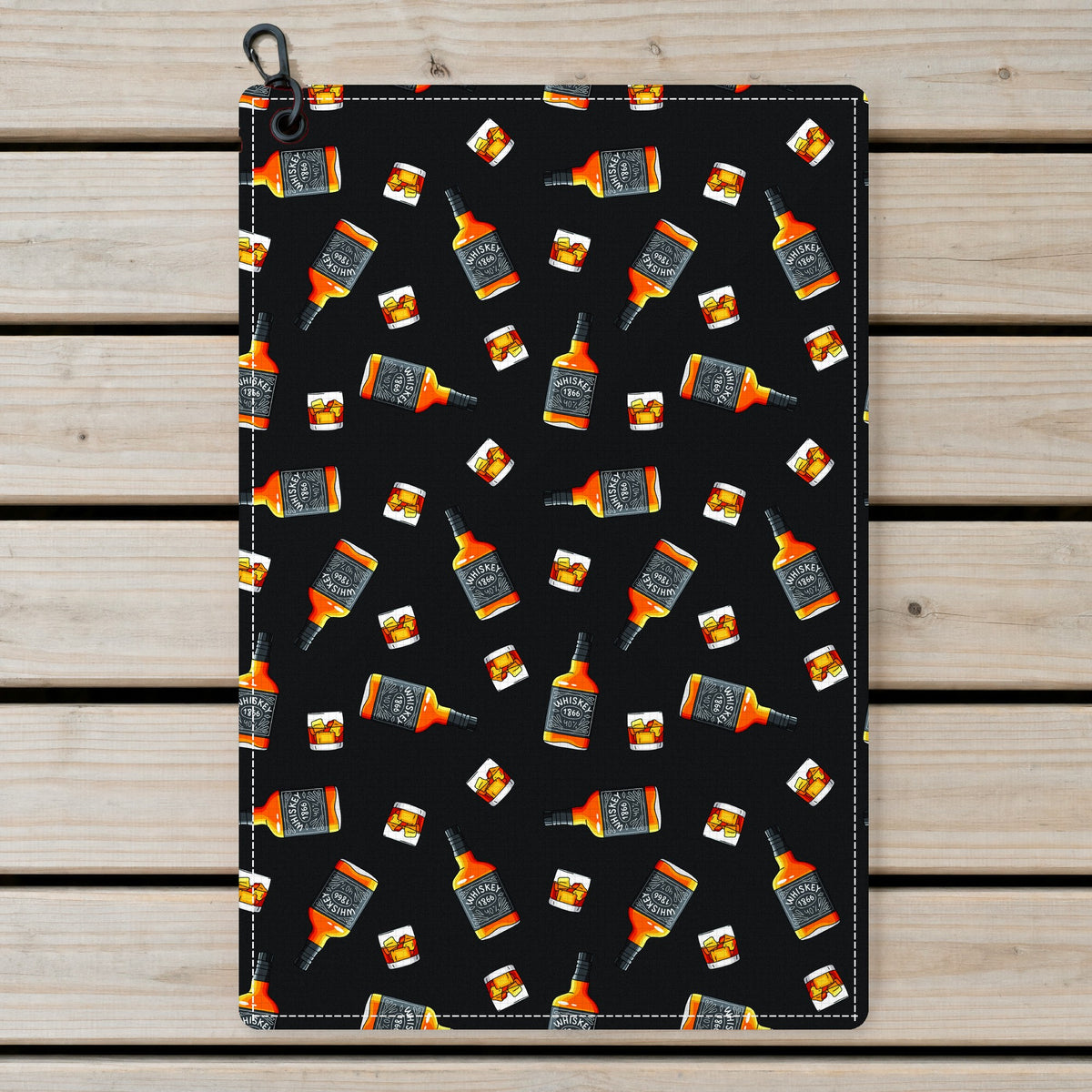 19th Hole Whiskey 1866 Golf Golf Towel - Laid Flat